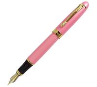 Gullor Jinhao X450 stylo à plume, garniture en or, pointe moyenne, rose