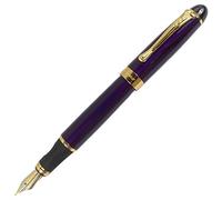 Gullor Jinhao X450 stylo à plume, garniture en or, pointe moyenne, violet
