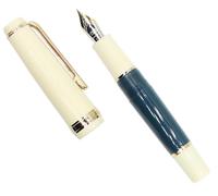 Gullor Mini stylo plume avec bordure dorée, stylo de poche en acrylique, vert foncé, pointe fine (0,5 mm)