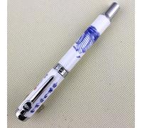 Gullor Stylo Bille de Luxe Jinhao 950 Porcelaine Bleu et Blanc avec la Calligraphie Chinoise et du Bateau