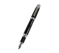 Gullor Stylo Plume 189 Argent Antique 18kgp Plume Moyenne Great Wall Pen (noir)