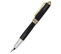 Gullor Stylo plume avec convertisseur d'encre, clip dragon doré, stylo exécutif pour écriture lisse, pointe fine, noir