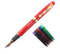 Gullor vive stylo plume rouge 450 cartouches d'encre de stylo pochette ensemble