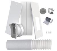 Gulrear Kit Calfeutrage Fenêtre Climatisation réglable 120cm+Tuyau Φ15cm Raccord Universel adaptateur 13/15cm,calfeutrage porte fenêtre climatiseur filtre écran,Thermo/Acoustique,Évac.Chaud