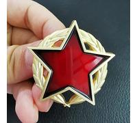 GULSOO WW2 Étoile des partisans soviétiques yougoslaves Médaille de l’étoile Rouge avec emblème de Couronne d’Or Troupes Militaires yougoslaves CCCP Insigne de l’Union soviétique