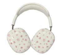 GULVQYF Coque de casque pour AirPods Max, coque de protection antichoc et anti-rayures à motif floral rose pour filles et garçons