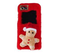GULVQYF Coque de protection style Noël pour Samsung Galaxy Z Flip 6 7, en peluche Galaxy Z Flip7 FE avec motif pain d'épice pour filles et garçons (Z Flip 7, rouge)