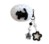 GULVQYF Coque pour Huawei Freebuds 6i/5i/Freeclip - Motif chat mignon de dessin animé - Coque souple de protection avec porte-clés - Pour garçons et filles (pour Freebuds 5i/6i)