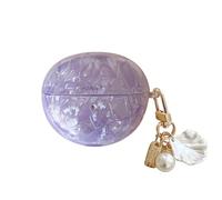 GULVQYF Coque souple pour Huawei Freeclip - Motif coque violette - Protection complète des écouteurs pour filles et femmes