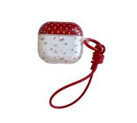 GULVQYF Jolis coques pour AirPods 4 (2024), motif floral coloré et amusant à pois pour AirPods 4e génération avec porte-clés (B)