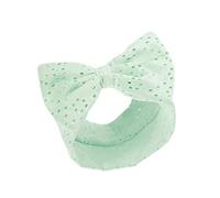 Gum & Berries Bandeau pour bébé fille avec nœud pailleté et perforé, doux au toucher, style espagnol, menthe, nouveau-né - 12 mois