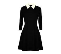 Gum & Berries Filles col balançoire Robe Manches Longues évasé Franki Une Ligne Midi Patineuse Robes Enfants Uniforme Haut Noir 11-12 Ans