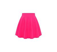 Gum & Berries - Jupe patineuse pour filles, taille haute, évasée, mini, décontractée pour la danse et les fêtes, rose fluorescent, 13 ans