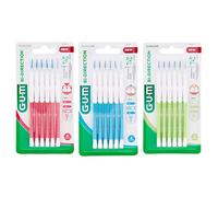 GUM Bi-Direction Lot de 6 brosses interdentaires avec 3 tailles (3 x 6 pièces)