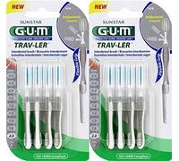 GUM - Brossette Interdentaire 2,0 mm - Lot de 2 - Gris, Blanc - Manuel
