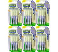 GUM Brossette Interdentaire Lot de 6 - Bleu, Cylindrique Ultrafine ISO 1, 0,6 mm de Diamètre