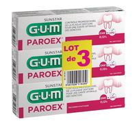 Gum Dentifrice Paroex Gencives Lot de 3 x 75ml