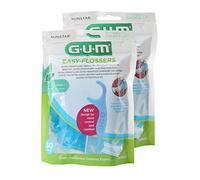 GUM Easy Floss Lot de 2 fils dentaires avec support