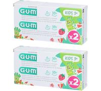 GUM Gel Dentifrice Kids 3+ Dentaire 2x50x2 ml