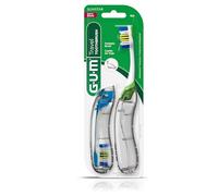GUM Lot de 2 brosses à dents de voyage pliantes, brosse à dents de voyage compacte + brosse à dents de voyage à poils doux pour adultes