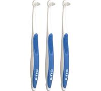GUM Lot de 3 brosses à dents avec petite tête pour nettoyer les endroits difficiles à atteindre entre les appareils orthodontiques