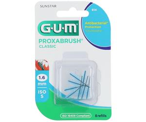 GUM® Proxabrush® Classic Recharge Brossette interdentaire conique 1,6 mm bleu Brosse(S) À Dents 8 pc(s)