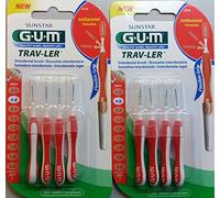 GUM Proxabrush Trav-ler 4 Brossettes Interdentaires 1314 Lot de 2