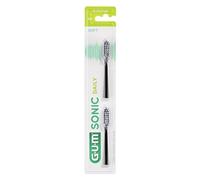 Gum ActiVital Sonic Têtes De Brosse À Dents Soft Noir 2 Pièces