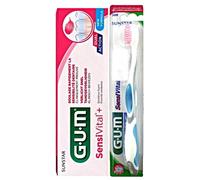 Gum Sensivital + dentifrice avec Brosse Sensivital 509 Ultra Souple
