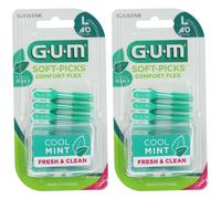 GUM® Soft-Picks® Comfort Flex Large Mint Set(S) 2x40 pc(s)