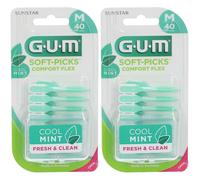 GUM® Soft-Picks® Comfort Flex Medium Mint Set(S) 2x40 pc(s)