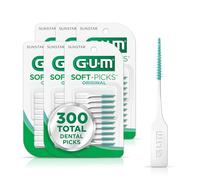 GUM Soft Picks Original, faciles à utiliser pour le nettoyage des dents, brosses interdentaires jetables avec étui de transport pratique, médiators dentaires recommandés par les dentistes, 50 pièces