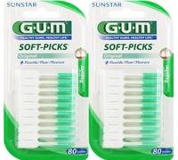 Gum Soft-Picks Cure-Dents Caoutchouc Fluor Regular 80 Pièces (632)