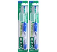 GUM® Technique+ Brosse à dents Medium Adultes (Couleur non sélectionnable) Brosse(S) À Dents 2x1 pc(s)