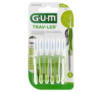 Gum Trav-Ler 1,1mm sapin vert interdentaire+6 capuchons 6 pces