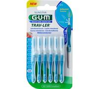 Sunstar Gum Trav-Ler Brosse à Dents Manuelle Interdental, Bleu, Lot de 6