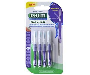 Gum Travel 1512 Scov 1,2 Lot de 4 brossettes interdentaires