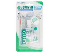 Gum Travel Kit Voyage Brosse A Dents + Fil Et Dentifrice Original White
