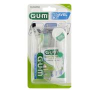 Gum Travel Kit brosse à dents+fil dentaire+dentifrice 1 pc