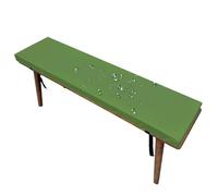 Gumatea 2" Épaisseur Personnalisable Imperméable Coussin Banc Tissu Simili Cuir PVC Fermeture Éclair Sangles Réglables Boucle Balançoire Véranda Coussin D'ameublement(Green,14x58in)