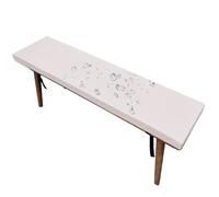 Gumatea 2" Épaisseur Personnalisable Imperméable Coussin Banc Tissu Simili Cuir PVC Fermeture Éclair Sangles Réglables Boucle Balançoire Véranda Coussin D'ameublement(Beige-1,12x38in)