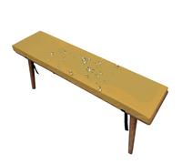 Gumatea 2" Épaisseur Personnalisable Imperméable Coussin Banc Tissu Simili Cuir PVC Fermeture Éclair Sangles Réglables Boucle Balançoire Véranda Coussin D'ameublement(Gold,16x28in)