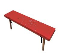 Gumatea 2" Épaisseur Personnalisable Imperméable Coussin Banc Tissu Simili Cuir PVC Fermeture Éclair Sangles Réglables Boucle Balançoire Véranda Coussin D'ameublement(Red,12x68in)