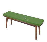 Gumatea 3" Épaisseur Personnalisable Imperméable Coussin Banc Tissu Simili Cuir PVC Fermeture Éclair Sangles Réglables Boucle Balançoire Véranda Coussin D'ameublement(Green,14x78in)