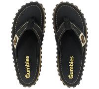 Gumbies Islander Tongs unisexes avec tige d'orteil en coton ultra doux et semelle en caoutchouc recyclé durable - Confort garanti, noir classique, 42 2/3 EU