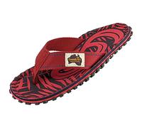 Gumbies Islander Tongs unisexe avec tige en coton ultra doux et semelle en caoutchouc recyclé durable - Confort garanti, Rouge G., 39 2/3 EU