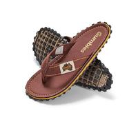 Gumbies Islander Tongs unisexes avec tige d'orteil en coton ultra doux et semelle en caoutchouc recy urable - Confort garanti, Marron classique, 42 2/3 EU