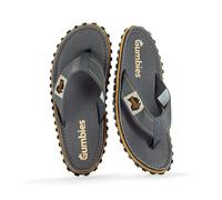 Gumbies Islander Tongs unisexes avec tige d'orteil en coton ultra doux et semelle en caoutchouc recy urable - Confort garanti, Gris classique, 45 EU