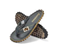 Gumbies Islander Tongs unisexes avec tige d'orteil en coton ultra doux et semelle en caoutchouc recyclé durable - Confort garanti, Gris classique, 45 EU