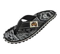 Gumbies Modèle Original | Noir/Gris| Séparateurs d'orteils Femme/Hommes Chaussures Sandales, Noir (midnight), 48 EU